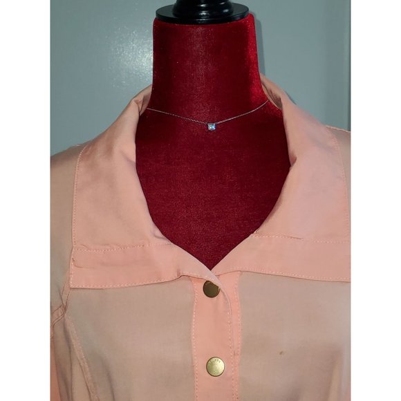 NWT Chico's Twill Utility Lightweight Jacket Women's Royal Peach Size 2 /L 1047 - Picture 5 of 10